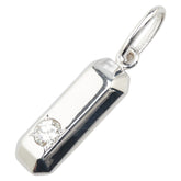 K18WG ホワイトゴールド ダイヤ0.305ct プレート ペンダントトップ レディース 【中古】