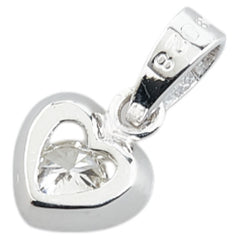 K18WG ホワイトゴールド ダイヤ0.28ct ハート モチーフ ペンダントトップ レディース 【中古】
