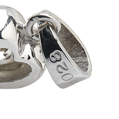 K18WG ホワイトゴールド ダイヤ0.28ct ハート モチーフ ペンダントトップ レディース 【中古】