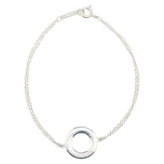 ティファニー サークル ブレスレット ダブルチェーン SV925 シルバー レディース TIFFANY&Co. 【中古】