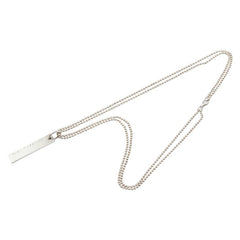 グッチ ロゴプレート ダブル ボールチェーン ネックレス SV925 シルバー レディース GUCCI 【中古】