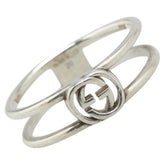 グッチ インターロッキングG リング 指輪 SV925 シルバー メンズ GUCCI 【中古】