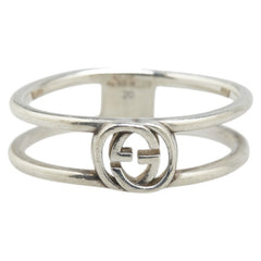 グッチ インターロッキングG リング 指輪 SV925 シルバー メンズ GUCCI 【中古】