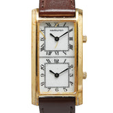 ハミルトン アメリカントラベラー デュアルタイム ベルト(社外品) 腕時計 6232 クオーツ ホワイト文字盤 ステンレススチール レザー メンズ HAMILTON 【中古】