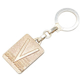 ルイ ヴィトン ヴィンテージ MALLETIER DEPUIS 1854 ロゴプレート キーホルダー T14230 ゴールド メッキ レディース LOUIS VUITTON 【中古】