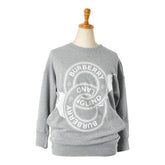 バーバリー ロゴプリント スウェット トレーナー サイズ:8Y 128cm グレー ホワイト コットン キッズ BURBERRY 【中古】