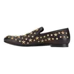 ジミーチュウ スタースタッズ ローファー サイズ:42 ブラック レザー メンズ JIMMY CHOO 【中古】