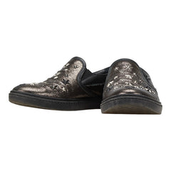 ジミーチュウ スタースタッズ スリッポン スニーカー サイズ:42 ブラック レザー ラバー メンズ JIMMY CHOO 【中古】