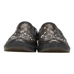 ジミーチュウ スタースタッズ スリッポン スニーカー サイズ:42 ブラック レザー ラバー メンズ JIMMY CHOO 【中古】