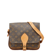 ルイ ヴィトン モノグラム カルトシエールMM 斜め掛け ショルダーバッグ M51253 ブラウン PVC レザー レディース LOUIS VUITTON 【中古】