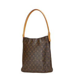 ルイ ヴィトン モノグラム ルーピングGM ショルダーバッグ ハンドバッグ M51145 ブラウン PVC レザー レディース LOUIS VUITTON 【中古】
