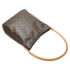 ルイ ヴィトン モノグラム ルーピングGM ショルダーバッグ ハンドバッグ M51145 ブラウン PVC レザー レディース LOUIS VUITTON 【中古】