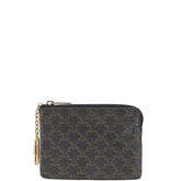 セリーヌ トリオンフ コインケース ブラウン ブラック PVC レディース CELINE 【中古】