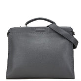 フェンディ セレリア ピーカブー ビジネスバッグ ショルダーバッグ 2WAY 7VA406 グレー レザー メンズ FENDI 【中古】