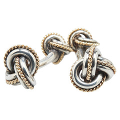 ティファニー シグネチャー カフス シルバー ゴールド SV925 シルバー K18 ゴールド コンビ メンズ TIFFANY&Co. 【中古】