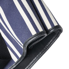 バレンシアガ ネイビーカバス M ハンドバッグ トートバッグ 339936 ネイビー ホワイト キャンバス レザー レディース BALENCIAGA 【中古】