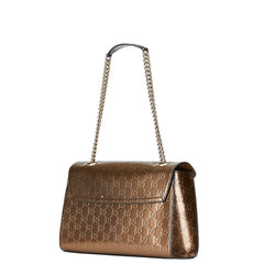 グッチ グッチシマ エミリー チェーン ワンショルダーバッグ 295402 ブラウン ゴールド レザー レディース GUCCI 【中古】