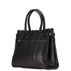 MODE KAORU モード カオル ハンドバッグ ブラック パイソン レザー レディース 【中古】