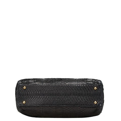 MODE KAORU モード カオル ハンドバッグ ブラック パイソン レザー レディース 【中古】