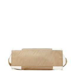 トリーバーチ トートバッグ ショルダーバッグ ベージュ ホワイト ナイロン レザー レディース Tory Burch 【中古】