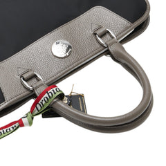 オロビアンコ ビジネスバッグ ショルダーバッグ 2WAY ブラック グレージュ ナイロン レザー メンズ Orobianco 【中古】