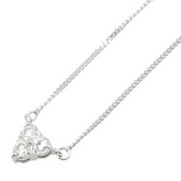 Pt850 プラチナ ダイヤ0.30ct トライアングル 三角形 ペンダントネックレス レディース 【中古】