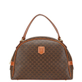 セリーヌ マカダム ハンドバッグ ブラウン PVC レザー レディース CELINE 【中古】