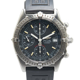 ブライトリング クロノマット ブラックバード 腕時計 A13050.1 自動巻き ネイビー文字盤 ステンレススチール ラバー メンズ BREITLING 【中古】