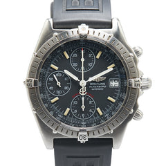 ブライトリング クロノマット ブラックバード 腕時計 A13050.1 自動巻き ネイビー文字盤 ステンレススチール ラバー メンズ BREITLING 【中古】