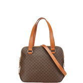 セリーヌ マカダム ハンドバッグ ショルダーバッグ 2WAY ブラウン PVC レザー レディース CELINE 【中古】