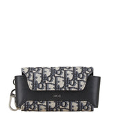 ディオール オブリーク メガネケース ブラック ベージュ ネイビー キャンバス レザー レディース Dior 【中古】
