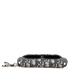 ディオール オブリーク メガネケース ブラック ベージュ ネイビー キャンバス レザー レディース Dior 【中古】