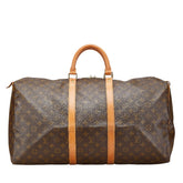 ルイ ヴィトン モノグラム キーポル55 ボストンバッグ トラベルバッグ 旅行用バッグ M41424 ブラウン PVC レザー レディース LOUIS VUITTON 【中古】