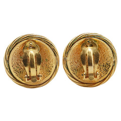 シャネル ヴィンテージ ココマーク ラウンド イヤリング ゴールド メッキ レディース CHANEL 【中古】