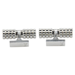 ルイ ヴィトン ブトン ドゥ マンシェット ディジット カフス M66358 シルバー メタル メンズ LOUIS VUITTON 【中古】