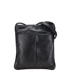 ロエベ ミニショルダーバッグ ポシェット ブラック レザー レディース LOEWE 【中古】