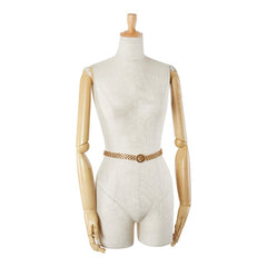 シャネル ココマーク ベルト ダブルチェーン ゴールド メッキ レディース CHANEL 【中古】