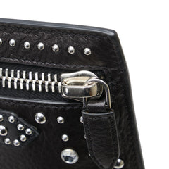 ジバンシー パンドラ スタッズ ビジュー クラッチバッグ ブラック シルバー レザー レディース Givenchy 中古