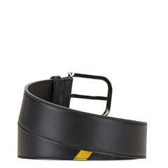フェンディ ズッカ ベルト 80/32 ブラック イエロー レザー メンズ FENDI 【中古】