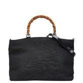 グッチ バンブー ハンドバッグ ショルダーバッグ 2WAY 002.1364.0439 ブラック ブラウン ナイロン レザー レディース GUCCI 【中古】