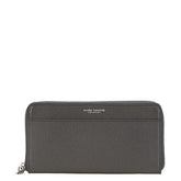 グローブトロッター ラウンドファスナー 長財布 グレー レザー メンズ GLOBE TROTTER 【中古】