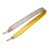 フェンディ ストラップユー ショルダーストラップ ベージュ イエロー レザー パイソン レディース FENDI 【中古】