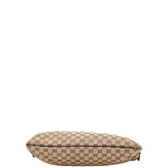 グッチ GGキャンバス トートバッグ ショルダーバッグ 2WAY 122797 ベージュ ブラウン キャンバス レザー レディース GUCCI 【中古】
