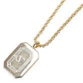 ヴァレンティノ Vロゴ ネックレス ゴールド メッキ レディース VALENTINO 【中古】