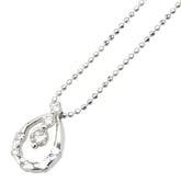 しずく モチーフ ネックレス Pt900 プラチナ Pt850 プラチナ レディース 【中古】