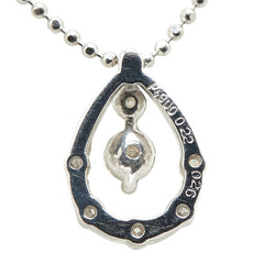 しずく モチーフ ネックレス Pt900 プラチナ Pt850 プラチナ レディース 【中古】