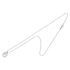 しずく モチーフ ネックレス Pt900 プラチナ Pt850 プラチナ レディース 【中古】