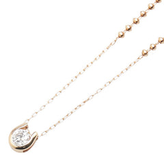 K18PG ピンクゴールド ダイヤ0.16ct プチ ネックレス レディース 【中古】