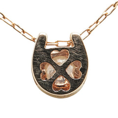 K18PG ピンクゴールド ダイヤ0.16ct プチ ネックレス レディース 【中古】