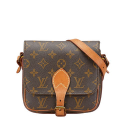 ルイ ヴィトン モノグラム ミニ カルトシエール 斜め掛け ショルダーバッグ M51254 ブラウン PVC レザー レディース LOUIS VUITTON 【中古】